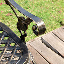 LXLH Panca da Giardino Sedile Sedia da Giardino Cortile Balcone Tempo Libero Sedia Doppia Ghisa Alluminio Rosa Panchina Bronzo Sedia da Parco retrò Europea Rame 35,43 * 42,51 Pollici