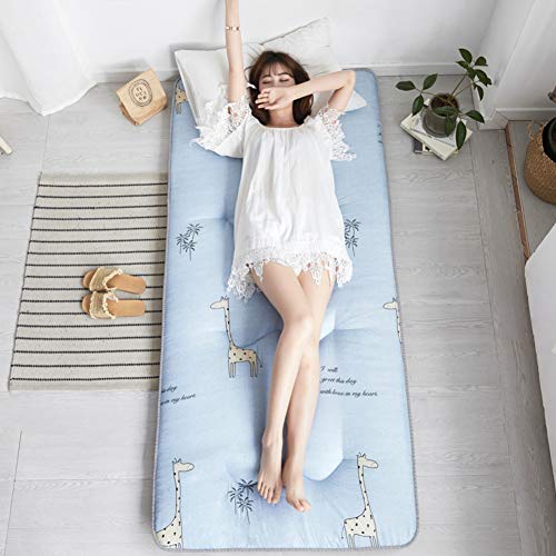 JYMBK Spesso Tatami Materasso da Terra per Dormitorio per Studenti,Doppia Singolo Tatami Materasso,Tradizionale Giapponese Futon Pieghevole Letto Soggiorno Materassino H 100x200cm(39x79inch)