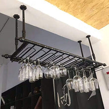 FAFZ Portavini Portabottiglie in Metallo A Soffitto, Altezza E Distanza Regolabili, Portabicchieri da Appendere, Adatto per Ristoranti, Bar, KTV (Size : 100cm)