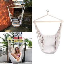 VSander Giardino Amaca Sedia Portatile di Viaggio Camping Home Hanging Hammock Altalena da Interni Esterni Amache Sedia con 2 Cuscini