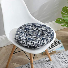 Pillowcase 2 Confezioni di Cuscini Imbottiti per sedie Portatili, Cuscini per sedili in Cotone e Lino, Cuscini Rotondi Antiscivolo per Giardini Esterni, uffici e soggiorni (A2, 40 * 40 cm)