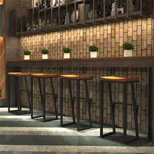 XHCP Mobili Soggiorno Sgabelli Sgabello da Bar Industriale Sedia con poggiapiedi Sedie da Pranzo Sgabelli da Cucina | Pub | Sgabelli da caffè Seduta in Legno Max. Caricare 200 kg di gam
