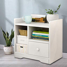 TFCFL Comodino Bianco,Piccolo Comodino con Cassetto,16.53"X15.75"X9.84" Comodino Camera da Letto