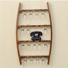 FMOGE Mensole A Muro Mensola in Legno Massello Sala da Pranzo Cucina Portabottiglie, Portabottiglie in Vetro da Appendere in Vetro per Cucina Bar Ristorante Decorazione Cremagliera
