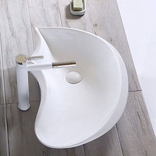 Bacino Nordico della Luna sopra Il lavabo di contatore Lavabo di Ceramica del Bacino di Arte del lavabo del Bacino del contatore Lavabi