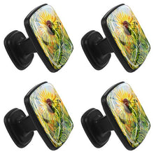 Fiori di guazzo 4 PCS Pomelli per Porta, Pomolo per Mobile, Pomelli per Mobili con Viti, Maniglia per Armadietto, Pomelli per Porta, Pomelli per Cassetti per Porta, Armadio, Cassetto e Credenza