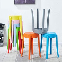 MKXF Sgabello di Plastica Sgabello Casa Dining Chair Addensare Colorato Sedia di Svago Sgabello Bagno Waiting Chair Scarpe Modifica Sgabello Piccolo Sgabello Alto Sgabello Rotondo Sgabello,C
