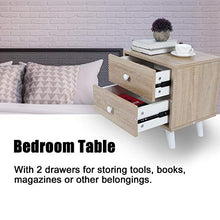 Comodino con 2 cassetti, comodino Comodino Comodino con viti di fissaggio e accessori per soggiorno, camera da letto 43 x 35 x 46,5 cm