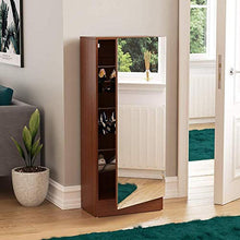MYYINGELE Piccolo Specchio Scarpiera   Corridoio Armadio Magazzino Organizzatore   Calzatura Cremagliera del banco   Alto Diritto Legno Unitࠠ Oak   120 Centimetri