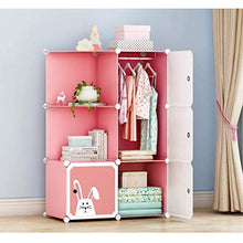 Cassapanche GGJIN Moderno Semplice Economico Piastra Armadio for Bambini dell'Assemblea plastica Piccola Camera da Letto (Color : Pink)