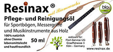 Resinax Detergente per arco sportivo e strumenti musicali in legno, clean and Polish, biologico