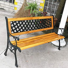 Panchine per Terrazze Giardino Esterno, Panche Lounge Resistenti alle Intemperie con Struttura in Ghisa e Massello Anticorrosivo, Panchina Cortile con Braccioli Schienale, Panche Decorative Portico