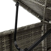 Tidyard 3 pz Set Lettini Prendisole Reclinabili in Polyrattan Grigio con Tavolino,Lettino da Sole,Lettino da Giardino Esterno,Lettino Prendisole da Piscina Patio Terrazzo Spaggia Mare