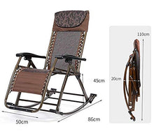 Lettini prendisole,sedia a dondolo pieghevole a dondolo per adulti da patio con imbottitura in bambù,poltrona reclinabile resistente per patio esterno,terrazza da giardino,sedia a gravità zero,support