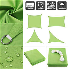 Homeilteds Impermeabile 300D Verde Quadrato Rettangolo Tutte Le Dimensioni Ombra Vela Giardino Terrazza Canopy Nuoto Parasole Escursione di Campeggio Tenda A Vela Woven (Color : 4x4)