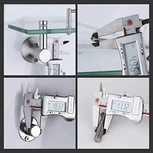 GDFEH Scaffale per Il Bagno in Acciaio Inox Scaffale a Parete a Muro Testamento in Vetro temperato Tavolo da Bagno Posaggio da Bagno in Vetro, 52 * 12 * 10 cm (Dimensione: 52 * 12 * 10 cm)