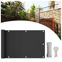 Ledph Frangivista E Telo, Frangivento per Balconi Poliestere 90x500 Cm, Impermeabile, Schermo Privacy, con Occhielli, Antracite Copertura per Ringhiera Protezione Balcone, Nero