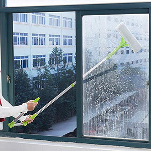 WAMSY Mop Mop per La Pulizia di Finestre A Grande Altezza Telescopico Pieghevole Impugnatura per Vetri Spugna Mop Detergente Spazzola Strumenti Finestra Allungabile