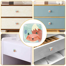 Set di 4 maniglie rotonde per armadio da cucina, credenza, cassettiera, cassettiera, con viti, per cucina, credenza, credenza, bagno, armadio, volpe autunnale con foglia_Prancheta 1