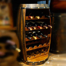 Portabottiglie da appoggio in Legno a Botte ， Portabottiglie da appoggio da 23 Bottiglie ， Organizzatore di stoccaggio a Botte in Legno Espositore per liquore al Bar della Cucina di casa