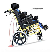 Sedia A Rotelle Regolabile, Leggera, Medica, Ergonomica, Mezza Sdraiata, Sedia A Rotelle, Sedia A Rotelle Multifunzionale per Paralisi Cerebrale, Sedia A Rotelle per Bambini, Bambini Disabili, Adulto