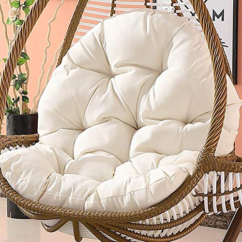 YAYONG Cuscino Seduta Altalena Nest Spessa Impermeabile Lavabile Appeso Egg Hammock Cuscini per Sedie Bianchi (Solo Cuscino)
