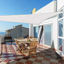 Cool Area Tenda a Vela Triangolare 4 x 4 x 4 Metri, Vela Ombreggiante Impermeabile Protezione Raggi UV per Giardino Balcone Terrazza, Crema