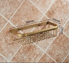 MIWANG Antiquariato Europeo ripiano in Rame, Rettangolare a Parete Singola cesta appesa,75mm 145 * 450 *