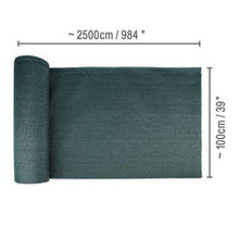 Sol Royal Telo ombreggiante SG 80-2500x100cm - Rete ombreggiante 165 g/m² - frangivento frangivista - Verde - Tessuto HDPE con Fascette - Recinzione in Tessuto per Serra, Giardino e Balcone