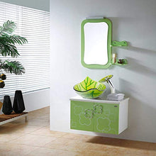 VBARV Toilette in Vetro per Bagno: sopra Il lavabo da appoggio lavabo Art lavabo Combinazione lavabo, con Kit di Installazione per drenaggio Pop-up Rubinetto per Bagno Cromato
