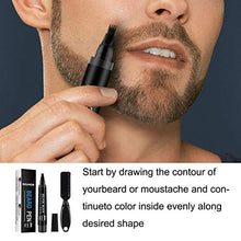 Congci Matita per Barba Impermeabile Matita per riempitivo e Pennello per esaltatore di Barba Strumenti per Modellare i Baffi