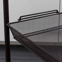 LYM &ripiano di stoccaggio Mensole della Cucina, Multifunzione da Terra Trolley Soggiorno Camera da Letto Bagno 3 Strati Scaffale Magazzinaggio Scaffale di Finitura