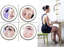 Specchio da trucco con ingrandimento 10x, regolabile, a collo di cigno flessibile, a forma di ventosa, specchio cosmetico per camera da letto, bagno