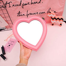 BESPORTBLE Specchio per Il Trucco del Cuore Specchio a Forma di Cuore Specchio Cosmetico da Tavolo Specchio da Parete Specchio Cosmetico