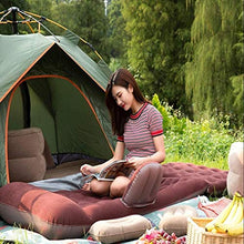 Lettino da viaggio Lettino da viaggio Sedile posteriore Air letto portatile viaggio gonfiabile letto aria della base Air Mattress ispessimento floccato materassino Con built-in funzione cuscino bagagl