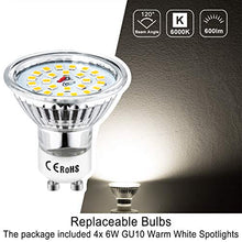 Lampadario Camera Letto Moderno WOWATT Lampada Faretti da Soffitto LED Plafoniera Bagno Lampadario Cucina Faretti Orientabili Lampada da salotto 4 Luci GU10 Bianca Fredda 6W 600LM RA83 IP20