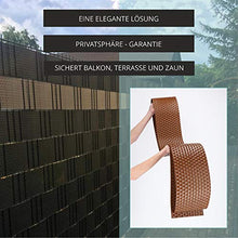 KADAX Nastro per recinzione in resina Technorattan, 19 x 255 cm, 10 colori, strisce di protezione dalla privacy, rullo per la privacy, paravento per balconi, terrazze, recinzioni da giardino (miele)