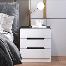 WSJQWHW Comodino Bianco, Piccolo Comodino con 3 cassetti, Camera da Letto Laterale, Comodino Semplice Camera da Letto Moderno Semplice Comodino Comodino Piccolo Armadio di stoccaggio
