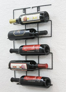 DanDiBo Scaffale Vino “Cinco” 53cm HX13615 Metallo Porta Bottiglie Supporto-Bottiglie Scaffale a Parete