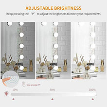 HFFFHA Specchio per Il Trucco con luci a LED Grande Specchio per Il Trucco Illuminato da Hollywood con 14 lampadine a LED dimmerabili Controllo del Touchscreen Cosmetico