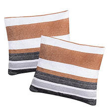 SPRINGOS Poltrona sospesa in tessuto con asta di espansione, 130 x 100 cm, cuscino da appendere, portata fino a 150 kg, altalena in cotone, amaca, giardino, casa (strisce marrone-nero-bianche)