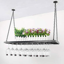 Portavini Portabottiglie in Metallo A Soffitto, Regolabile in Altezza, Portabottiglie in Ferro Multifunzionale, Portaoggetti, Adatto per Ristoranti, KTV, Bar (Size : 100cm)
