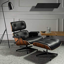WZH Moderna Poltrona Classica Replica con mobili ottomana Chaise Lounge Realizzata in Vera Pelle Poltrona Girevole per Soggiorno dell'hotel Confortevole