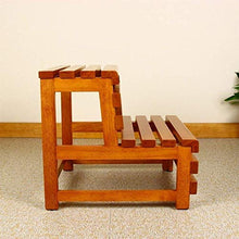 -Step Sgabello 2 gradini Sgabello Scala Bagno Tappetino Vasca da Bagno Doppio Pedale Sgabelli in Legno Piccoli sgabelli Scaletta
