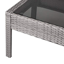 Deuba Set Mobili da Giardino Polyrattan Poltrone Panca tavolino Lounge Patio Salottino Esterno Grigio