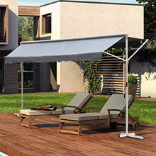 Outsunny Tenda da Sole a Caduta Autoportante, Apertura con Manovella e Inclinazione Regolabile, 295x294cm, Grigio
