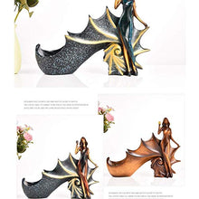 The Conch Girl Wine Rack, supporto creativo per bottiglie di vino, in resina, da applicare alla scrivania di casa, portico, soggiorno, armadietto del vino, decorazione blu