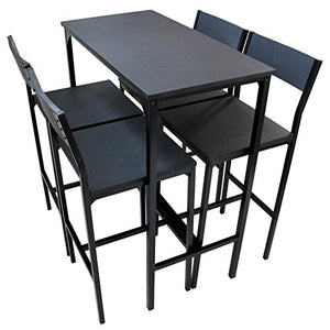 yelloo Set Tavolo E 4 SGABELLI Soggiorno arredo casa Design Bar Set H.96cm LIGNANO