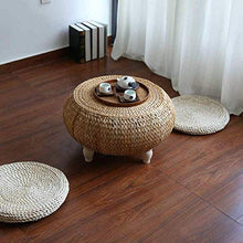 Xicaimen Tavolino da caffè Rotondo in Rattan tavolino da caffè in Tatami Tavolo a bovindo Tavolo kodatsu tavolino da Balcone tavolino da caffè (Colore: Marrone  Dimensioni: 60 * 60 * 35 cm)