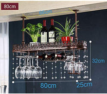 ACUIPP Amanti Di Vino/Soffitto Portabicchieri a Parete Appeso Bottiglia Di Vino Portabottiglia in Metallo Ferro Vino Glass Rack Rack Goblet Stemware Racks Bar Decorazione Display Scaffale Bloiare,8